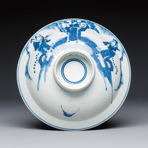 A large collection of 21 Chinese blue and white 'Sanxing' bowls — photo 3