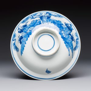 A large collection of 21 Chinese blue and white 'Sanxing' bowls — photo 43