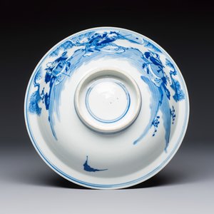 A large collection of 21 Chinese blue and white 'Sanxing' bowls — photo 5