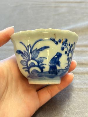 A large collection of 33 Chinese blue, white and Imari-style cups and 43 saucers, 17/19th C. — 照片 157