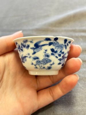 A large collection of 33 Chinese blue, white and Imari-style cups and 43 saucers, 17/19th C. — 照片 214
