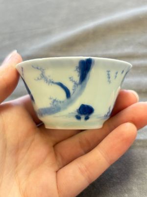 A large collection of 33 Chinese blue, white and Imari-style cups and 43 saucers, 17/19th C. — 照片 251