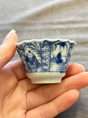A large collection of 33 Chinese blue, white and Imari-style cups and 43 saucers, 17/19th C. — 照片 269