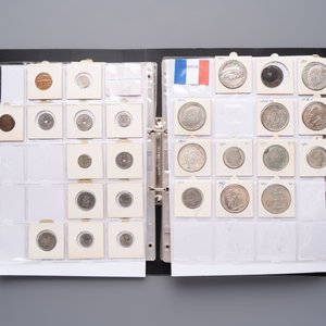 A large collection of 614 international coins, incl. coins from Germany, Norway, USA, UK, etc. — photo 3