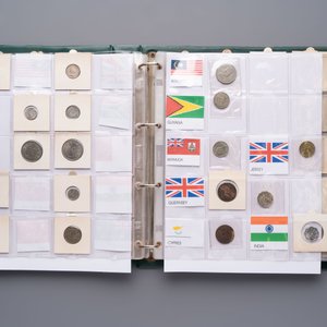 A large collection of 614 international coins, incl. coins from Germany, Norway, USA, UK, etc. — photo 41
