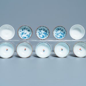 A large collection of Chinese blue and white cups and saucers, Kangxi/Qianlong — 照片 26
