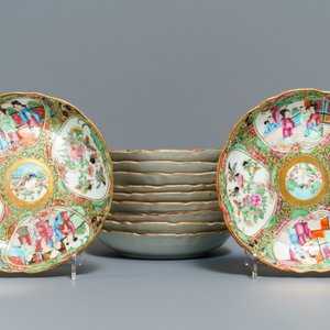 A large collection of Chinese Canton famille rose wares, 19th C. — 照片 9