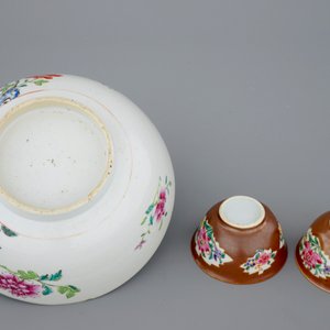 A large collection of Chinese famille rose, Imari and Batavia ware porcelain, Qianlong, 18th C. — photo 8