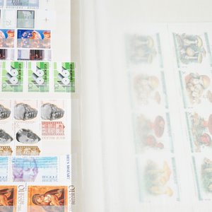 A large collection of stamps and coins, mostly Belgium and Belgian Congo — 照片 11