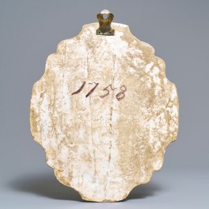 A large Dutch Delft blue and white biblical plaque, dated 1758 — 照片 2
