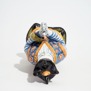 A large Dutch Delft polychrome figure of a standing priest, 18th C. — photo 7