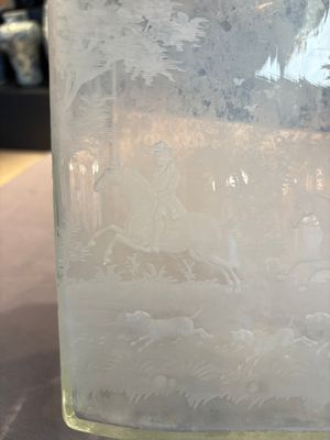 A large engraved glass 'hunting scene' flask, Southern Germany, 18th C. — 照片 11