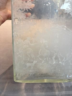 A large engraved glass 'hunting scene' flask, Southern Germany, 18th C. — 照片 7