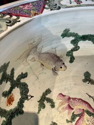 A large famille rose-style 'phoenix' fish bowl or jardinière, Samson, Paris, 19th C. — foto 14