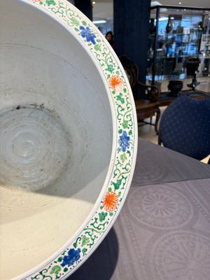 A large famille verte-style 'Flower Basket' scroll pot or fish bowl, Samson, Paris, 19th C. — photo 14
