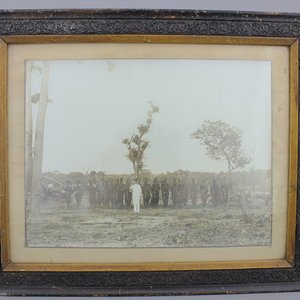 A large framed black and white silver gelatin photo, probably Congo, ca. 1900 — photo 1