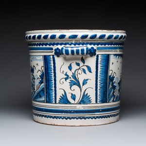 A large French blue and white 'Orange Tree' jardinière, Nevers, 18th C. — photo 2