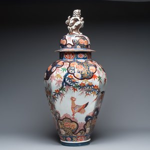 A large French Imari-style vase and cover — photo 3