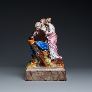A large French polychrome pottery group showing the story of Belisarius, Niderviller, 18th C. — photo 3