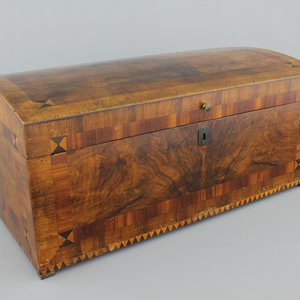 A large German inlaid marquetterie documents box, 19th C. — 照片 1