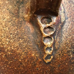 A large German stoneware Bellarmine jug with blue marriage seals, Frechen, 1st half 17th C. — photo 17