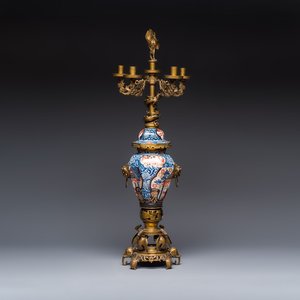 A large gilt-bronze-mounted Japanese Imari vase adapted as candelabra, 19th C. — foto 1