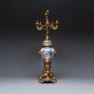 A large gilt-bronze-mounted Japanese Imari vase adapted as candelabra, 19th C. — foto 3