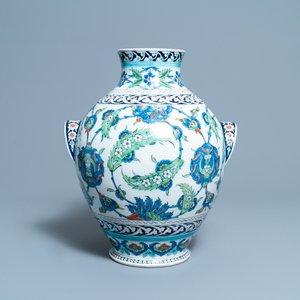 A large globular Iznik-style vase, Cantagalli, Italy, 19th C. — 照片 3