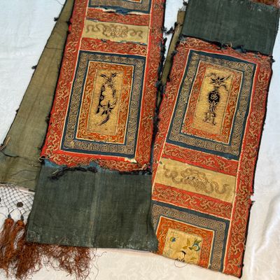 A large group of 15 Chinese silk embroideries — 照片 49