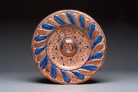 A large Hispano-Moresque lustre-glazed dish, Spain, 19th C.