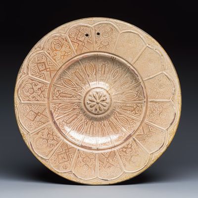 A large Hispano-Moresque lustre-glazed dish, Spain, 15th C.