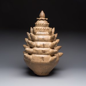 A large inscribed Chinese spiked funerary jar and cover, Northern Song, dated 1026 — foto 3