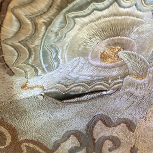 A large interesting Chinese dragon tapestry with gold wire, 18/19th C. — foto 11