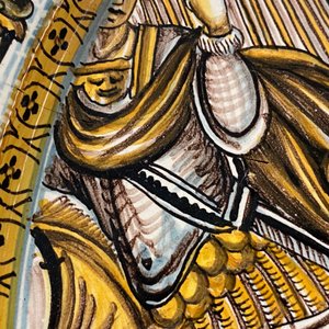 A large Italian maiolica armorial charger, Francesco Grue workshop, Castelli, 17th C. — photo 12