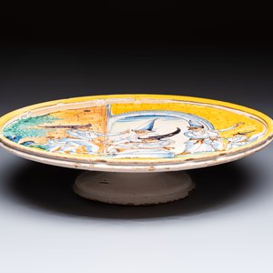 A large Italian maiolica 'Venerdì Gnoccolare' tazza, Naples or Deruta, 17th C. — photo 2