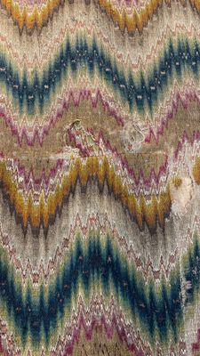 A large Italian woollen embroidered 'Bargello' or flame stitch wall hanging, 18th C. — foto 14