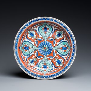 A large Iznik-style vase and a dish, Boch Frères Kéramis and Nimy, 1st half 20th C. — photo 2