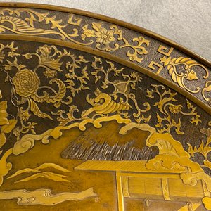 A large Japanese bronze dish, signed Miyao, Meiji, 19th C. — photo 3