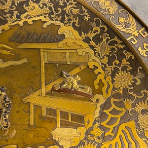A large Japanese bronze dish, signed Miyao, Meiji, 19th C. — photo 4