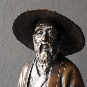 A large Japanese bronze group of a sage on horseback, Meiji, 19th C. — photo 14