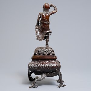 A large Japanese bronze koro on dragon claw feet, Edo or Meiji, 18/19th C. — 照片 4