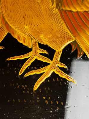 A large Japanese gilt-lacquered 'Rooster' tray, Meiji, ca. 1900 — photo 11