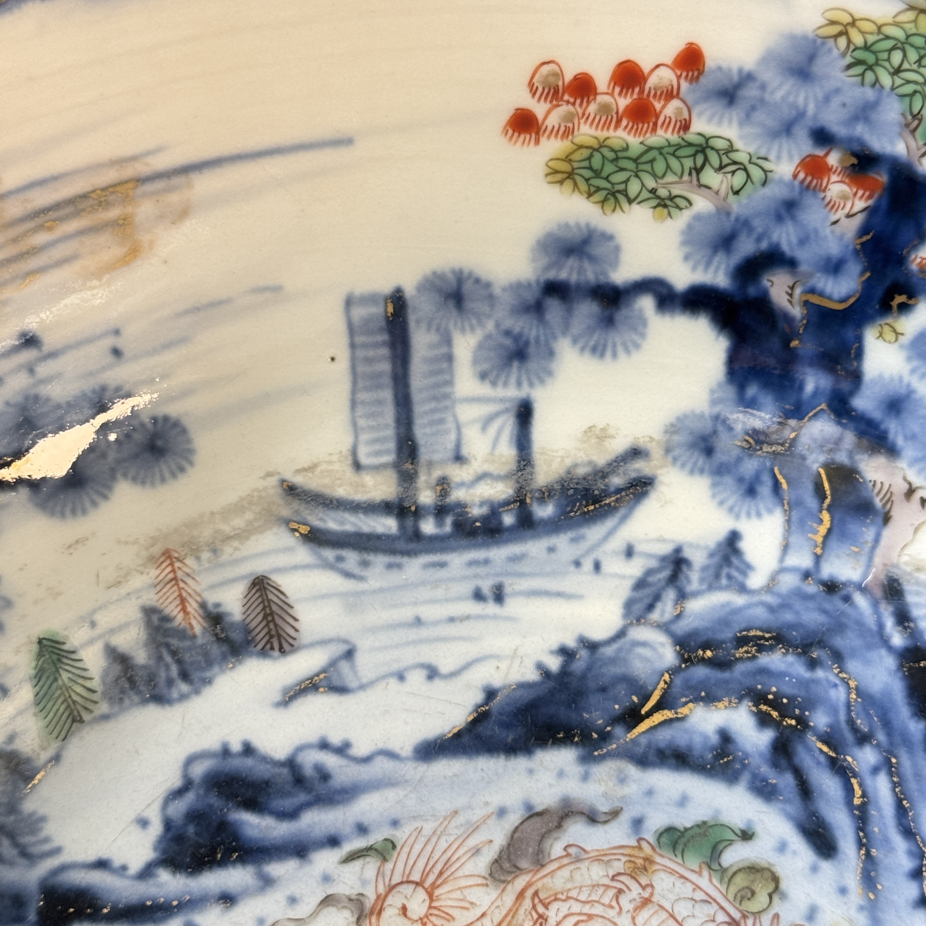 A large Japanese Imari 'Landscape' bowl — foto 10