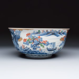 A large Japanese Imari 'Landscape' bowl — foto 2