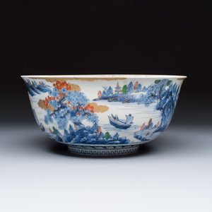 A large Japanese Imari 'Landscape' bowl — foto 3