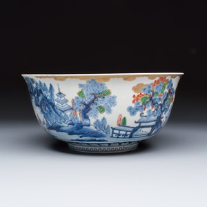 A large Japanese Imari 'Landscape' bowl — foto 4