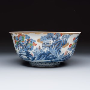 A large Japanese Imari 'Landscape' bowl — foto 5