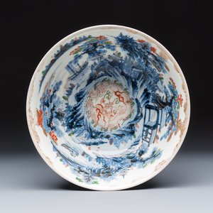 A large Japanese Imari 'Landscape' bowl — foto 6