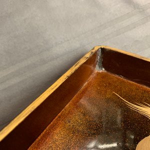A large Japanese lacquer 'suzuribako' with prunus design, Edo or Meiji, 18/19th C. — 照片 21