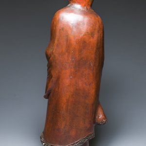 A large Japanese lacquered wooden figure of Daruma, Meiji, 19th C. — foto 4